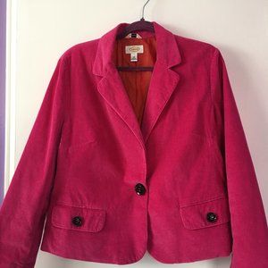 Talbots Pink Blazer Corduroy